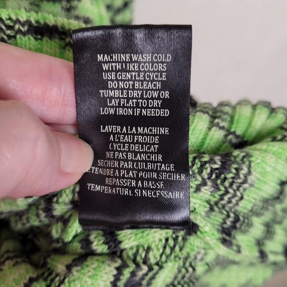 Blank NYC The Clash green ribbed puff sleeve sweater Size small Dopamine Artsy - Picture 9 of 9